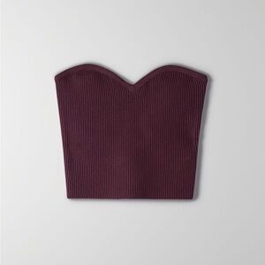 Aritzia Babaton Sculpt Knit Sweetheart Tube Top Size Medium Maroon